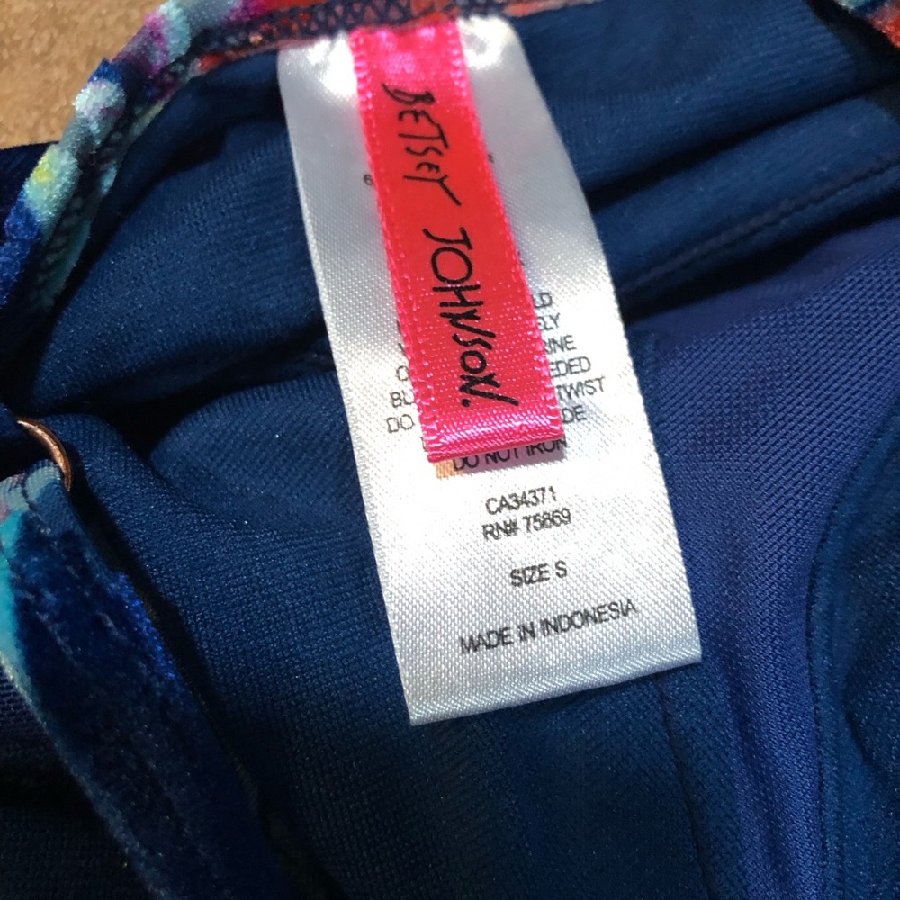 Betsey Johnson velvet floral swimsuit - Picture 3 of 4